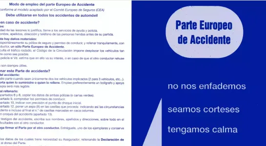 Parte amistoso de accidente: qu&eacute; es, c&oacute;mo rellenarlo y PDF descargable