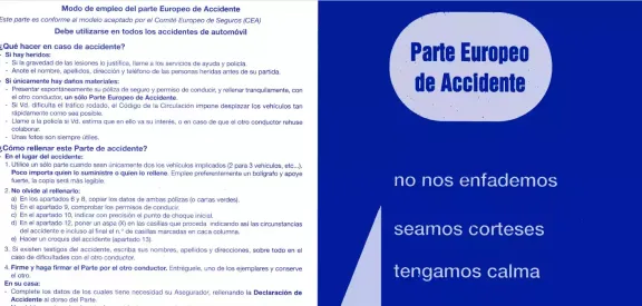 Parte amistoso de accidente: qué es, cómo rellenarlo y PDF descargable